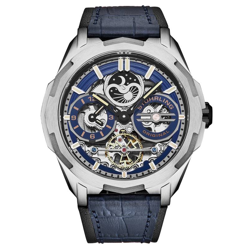 Dual Time Automatic Navigator 54mm Skeleton - Blue
