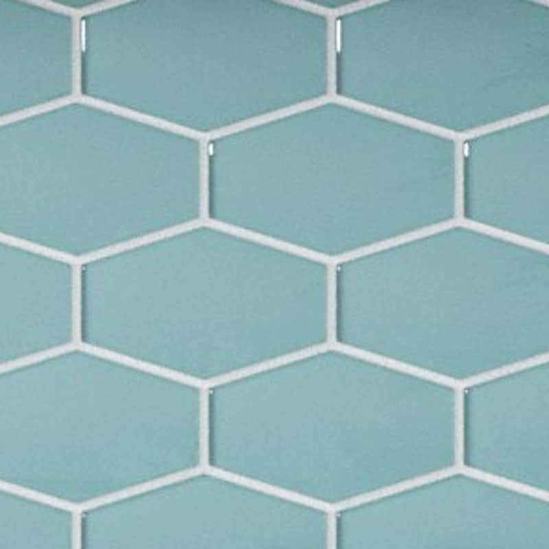 Cruz Bay Studio MKT2871 Long Hex - 11" x 11" Geometric Wall Tile - - Skyline Gloss