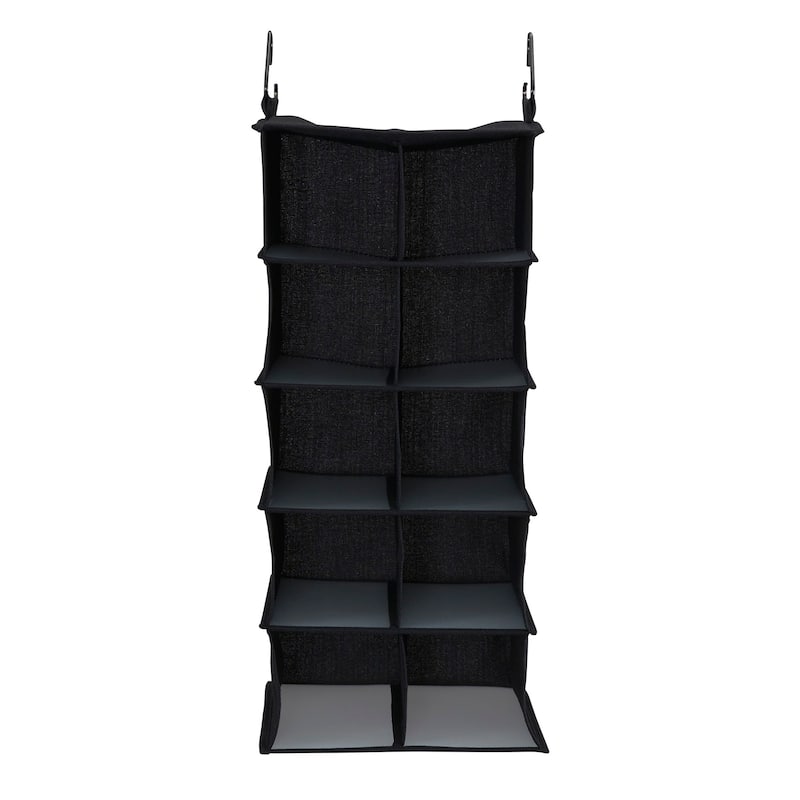 Household Essentials 10-Pocket Blended Canvas Hanging Shoe Organizer