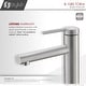 preview thumbnail 7 of 35, STYLISH Single Handle Modern Bathroom Basin Sink Faucet in Stainless Steel - Faucet Height: 6 3/8" Spout Height: 3 7/8"