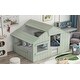preview thumbnail 21 of 50, Closed House-shaped Frame Bed with Guardrail and Door for Toddler House Floor Bed Montessori Style Floor Bed with Roof, Windows
