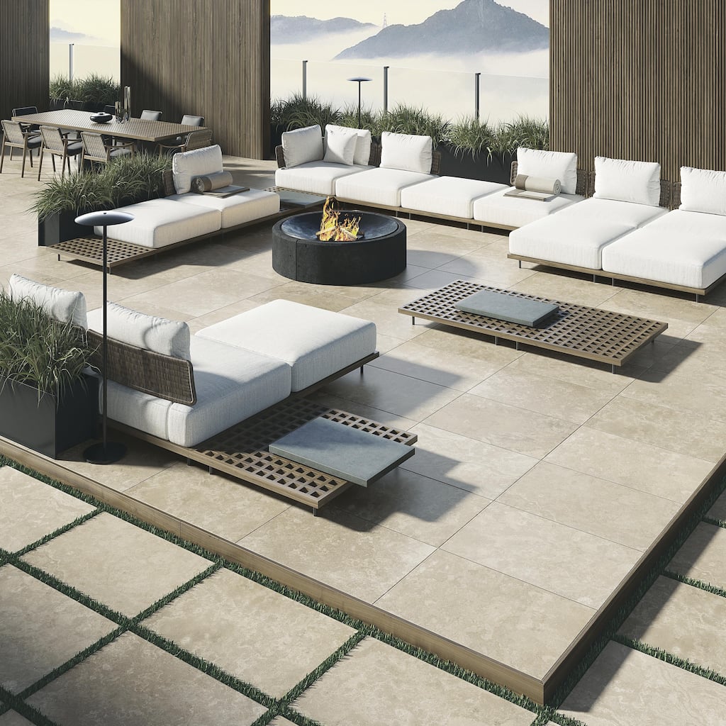 Merola Tile Echoes Deep Antislip 23-1/2" x 35-3/8" Porcelain Floor and Wall Tile