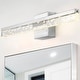 preview thumbnail 53 of 62, JONATHAN Y Baxter 22" 1-Light Modern Contemporary 360-Degree Rotatable Iron/Seeded Acrylic Integrated LED Vanity Light