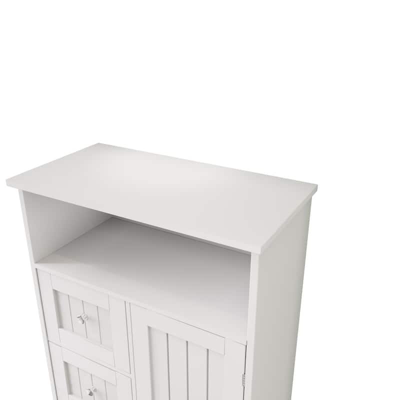 Bathroom storage cabinet with drawers and door