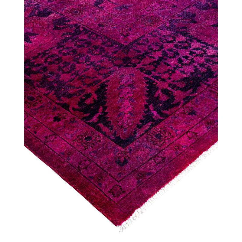 Contemporary Overdyed Wool Hand Knotted Area Rug - 10' 0" x 13' 10"