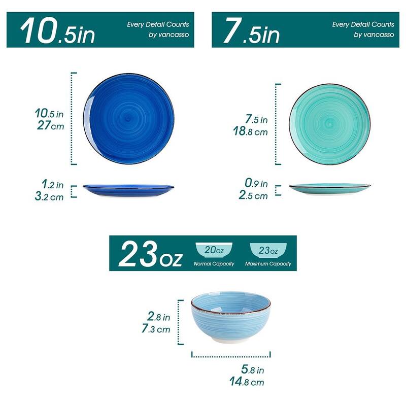 vancasso Bonita Stoneware Handpainted Multicolour Dinnerware Set