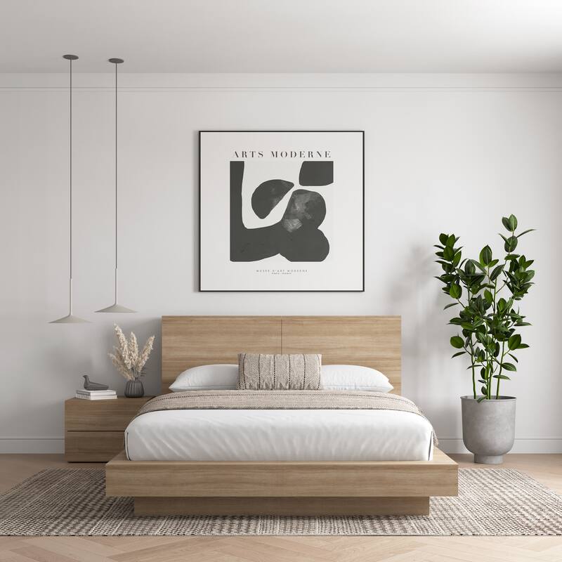 Marconi 3-Piece Platform Bed Set with Bed, Headboard, and Nightstand