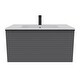 preview thumbnail 19 of 39, Margi 32" Wall-Mount Bathroom Vanity & Basin Set - Stripes