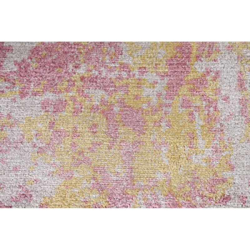 Hand Knotted Oriental 100% Wool Carpet Modern All-Over Multi-Colored Abstract Area Rug - 10' 11'' X 10' 11''