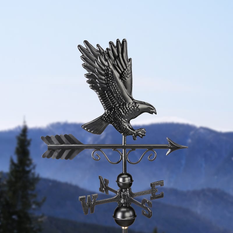 Majestic Eagle Weathervane 1979K- Black Finish by Good Directions