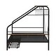 preview thumbnail 11 of 20, Metal Frame Platform Bed With Clothes Rack, Storage Shelves And 2 Drawers