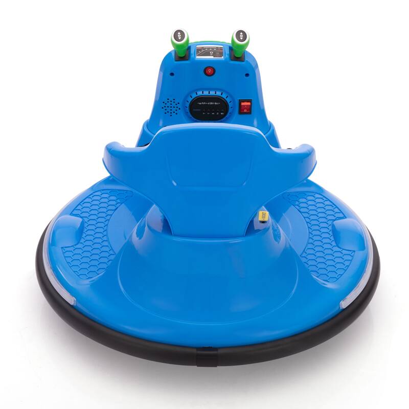 12V Snail-Shaped Kids Electric Bumper Car with Remote Control, Ride On Car with LED Lights,360 Degree Rotate, Toddler Race Toys