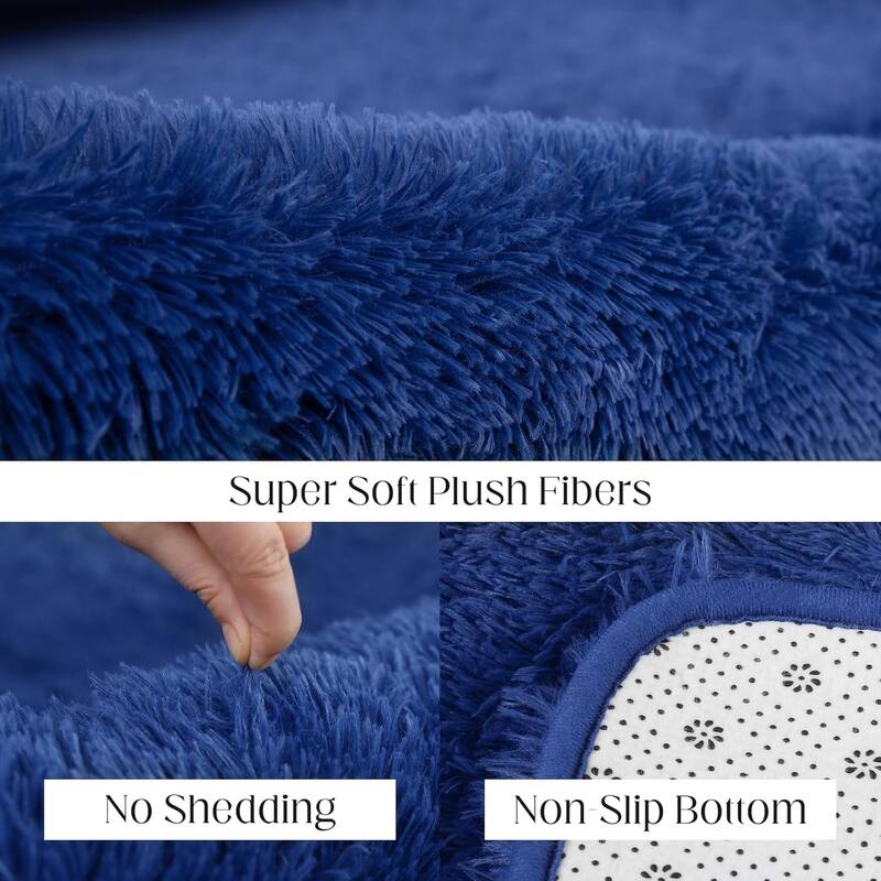Large Shaggy Home Decor Carpets Fluffy Area Rugs for Living Room Bedroom