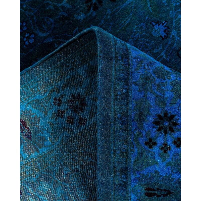 Fine Vibrance One-of-a-Kind Hand-Knotted Runner Rug - Brown, 3' 2" x 12' 2" - 3' 2" x 12' 2"