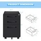 preview thumbnail 24 of 39, Superday 3-drawer Wheeled Metal Vertical File Cabinet