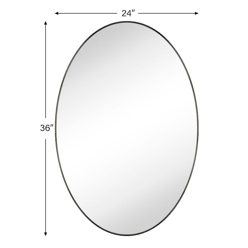 TEHOME Javell Oval Metal Wall Mirror