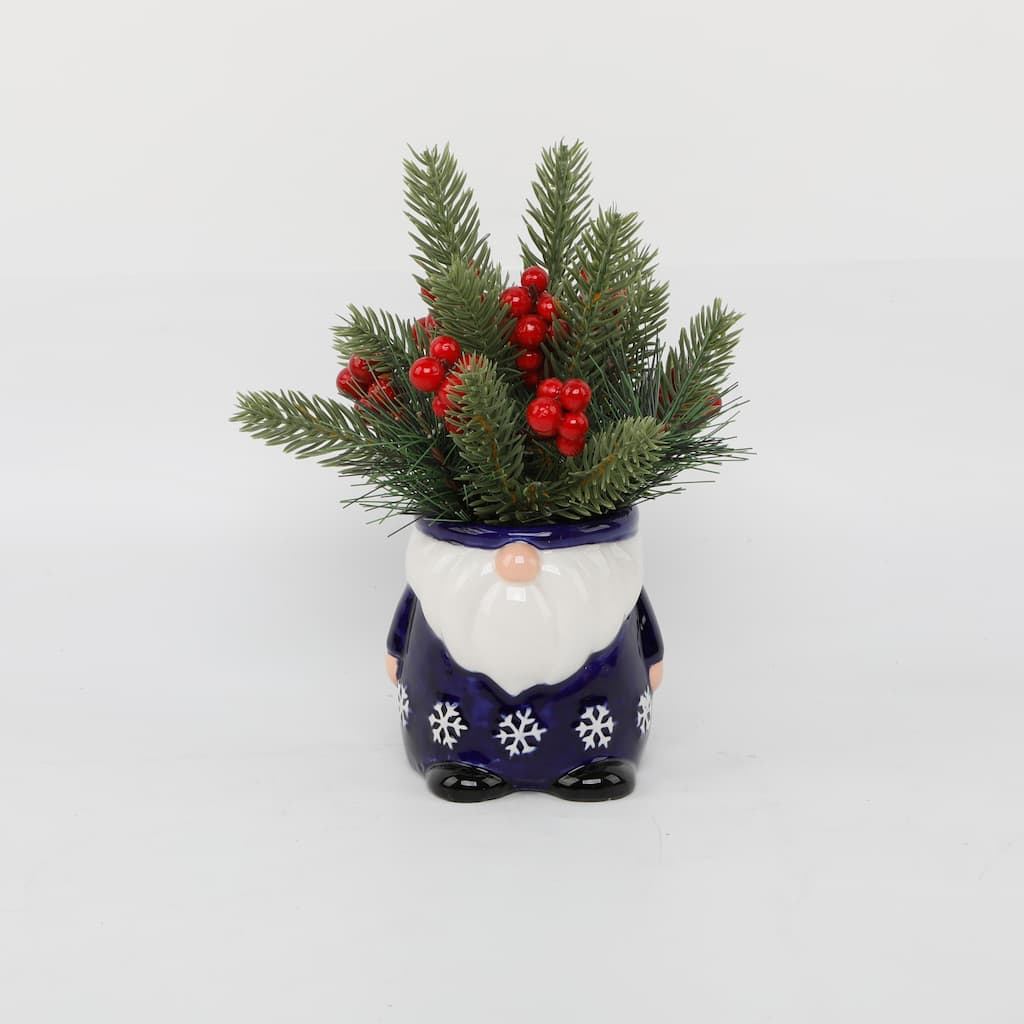 Xmas Mix in Gnome Ceramic Pot