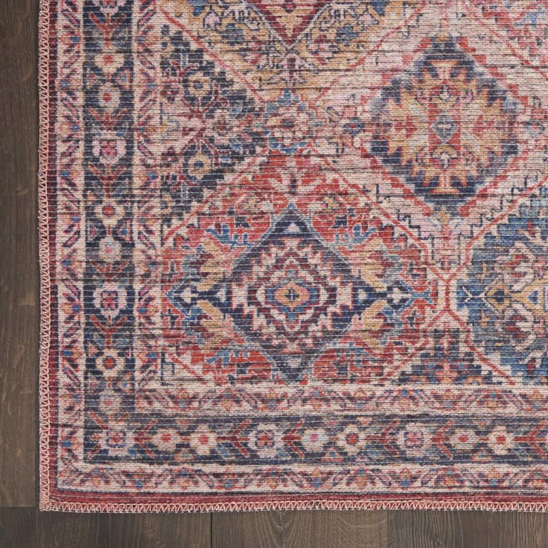 Panu Power Loomed Distressed Floral Area Rug By HomeRoots - 9' x 12'