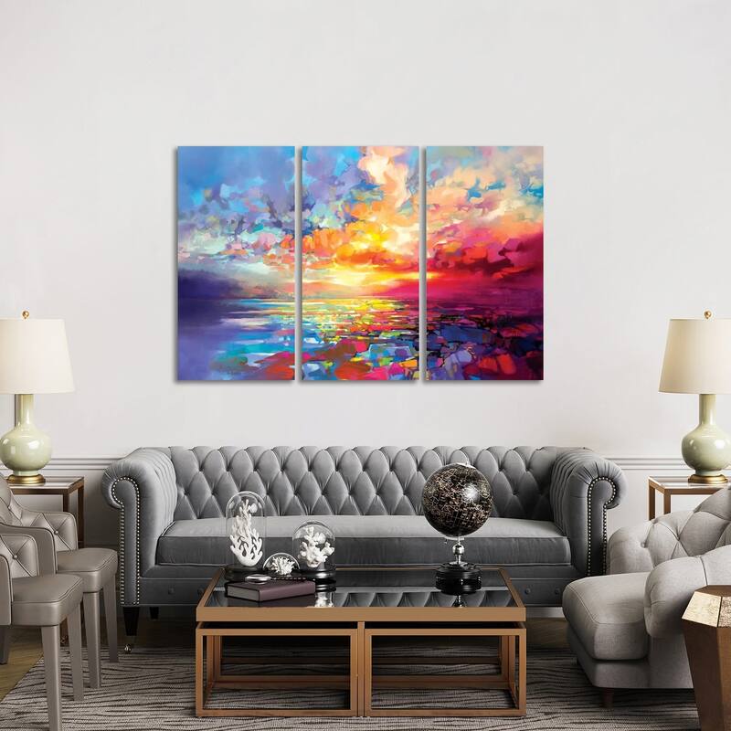 iCanvas "Loch Ness Euphoria" by Scott Naismith 3-Piece Canvas Wall Art Set - 40x60x1.5