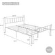 preview thumbnail 13 of 19, alazyhome Classic Metal Platform Bed Frame Steel Slat Support, Black