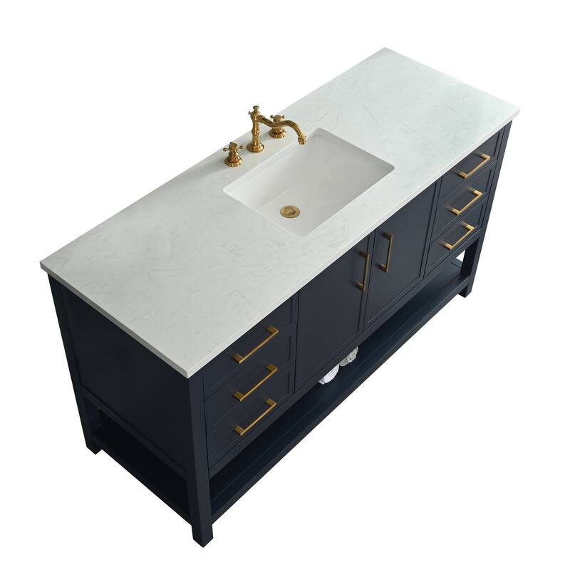 Sudio Design Arlo 60" Single Bathroom Vanity - 60" Single Sink