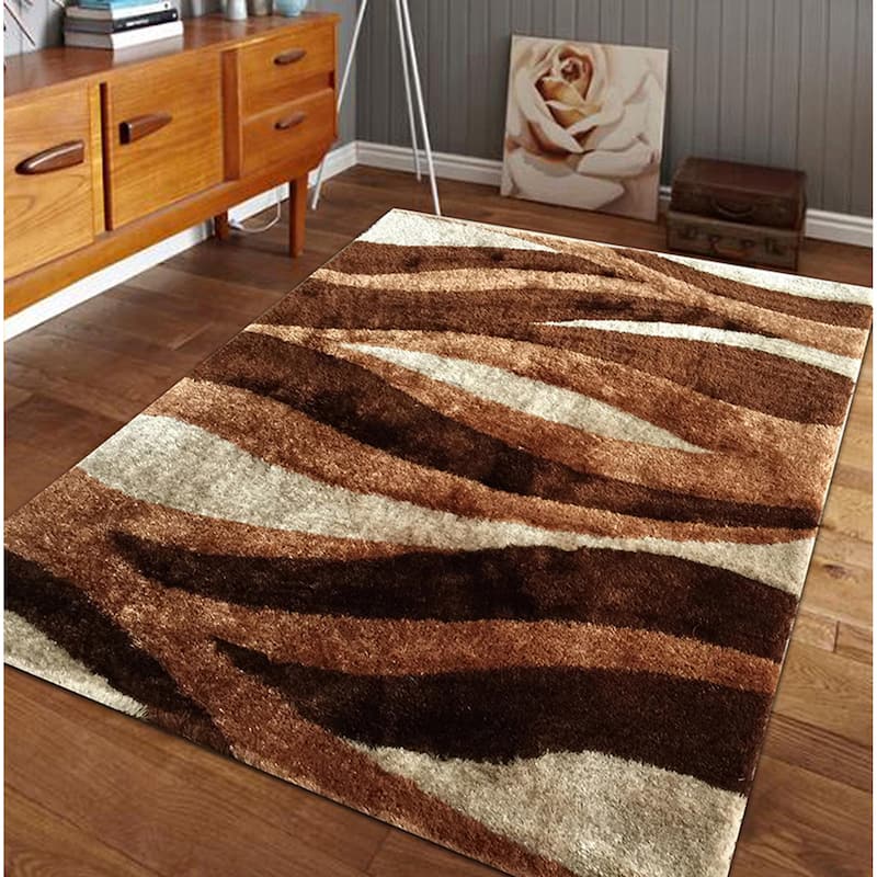 Soft Pile Hand Tufted Shag Indoor Area Rug（24" x 36"） - 2' x 3' Oval - Beige - Rectangle