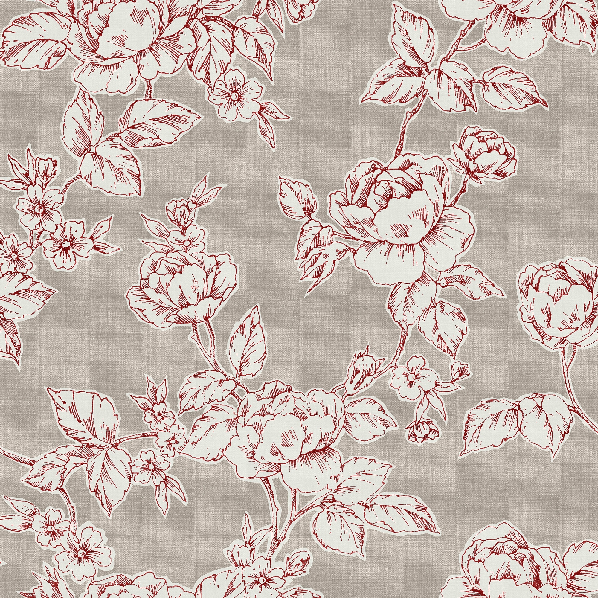 Laura Ashley Pollington Roses Dark Dove Grey Wallpaper