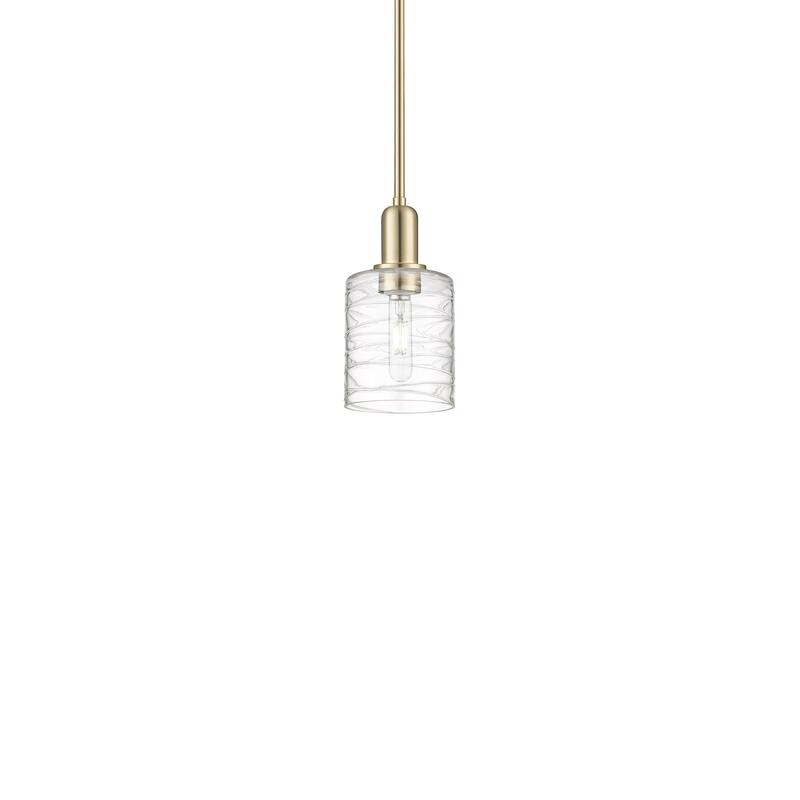 Innovations Lighting 716-1S-10-5 Cobbleskill Pendant Cobbleskill 5" - Champagne Bronze / Deco Swirl