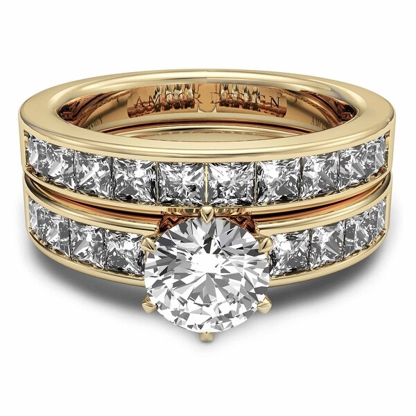 14k yellow gold diamond bridal set clearance