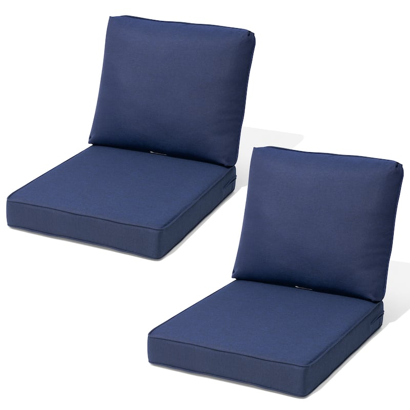 27.6 x 24.4 in Outdoor Indoor Patio Seat Cushions Set - 2PC - MIDNIGHT