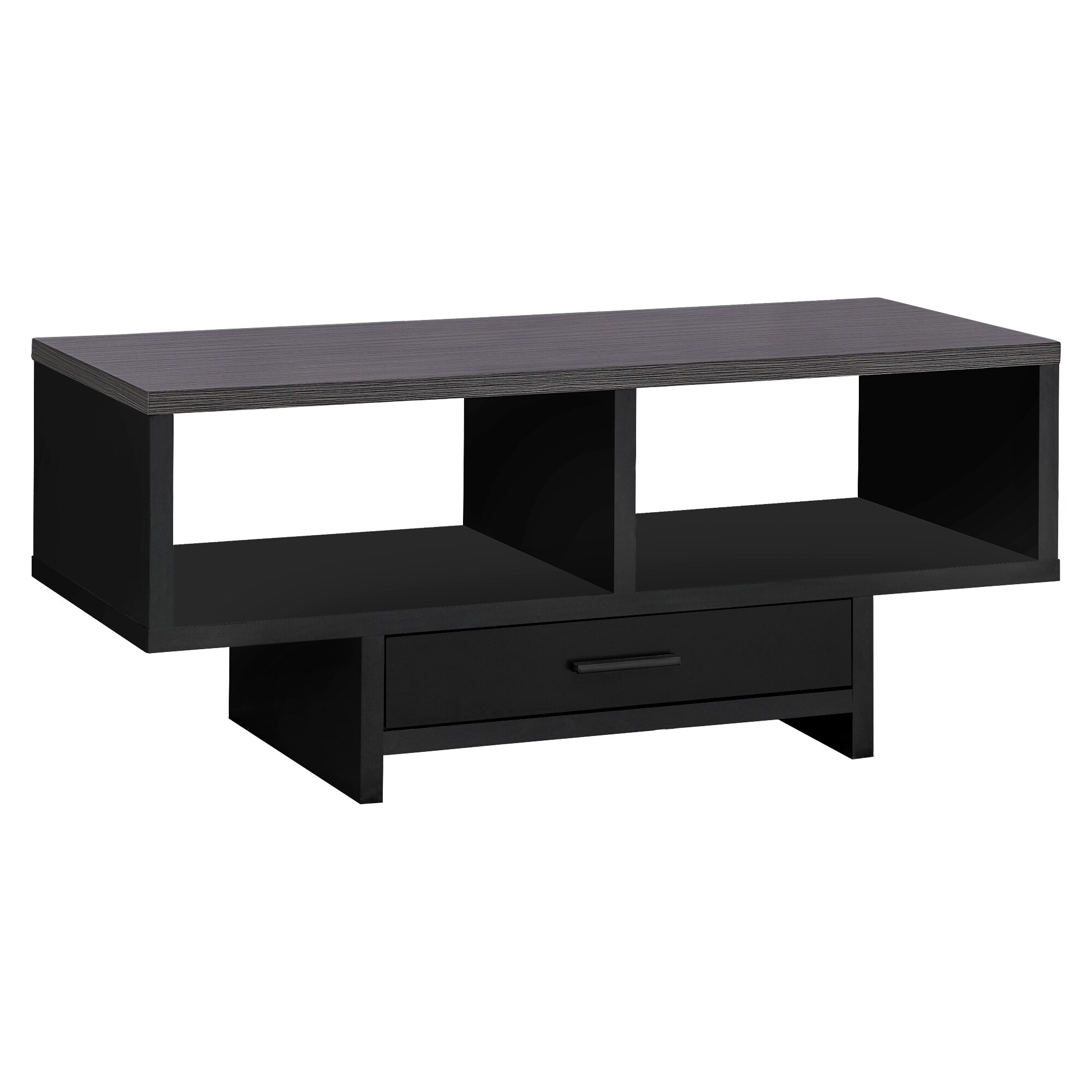 Shop 42 25 Black And Gray Contemporary Rectangular Coffee Table