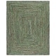 preview thumbnail 46 of 147, SAFAVIEH Georgine Handmade Braided Bohemian Cotton Rug 8' x 10' - Light Green/Sage