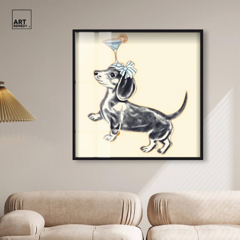 Martini Pup I Shadowbox by Art Remedy