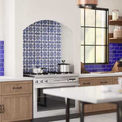 Merola Tile Provincial Deco Castelo 6" x 6" Porcelain Wall Tile - (1 Tile)
