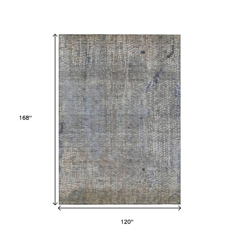 HomeRoots Abstract Transitional Rectangle Outdoor Rug