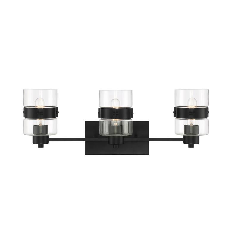 Designers Fountain D222M-3B Midnight LA 3 Light 25" Wide Bathroom - Matte Black