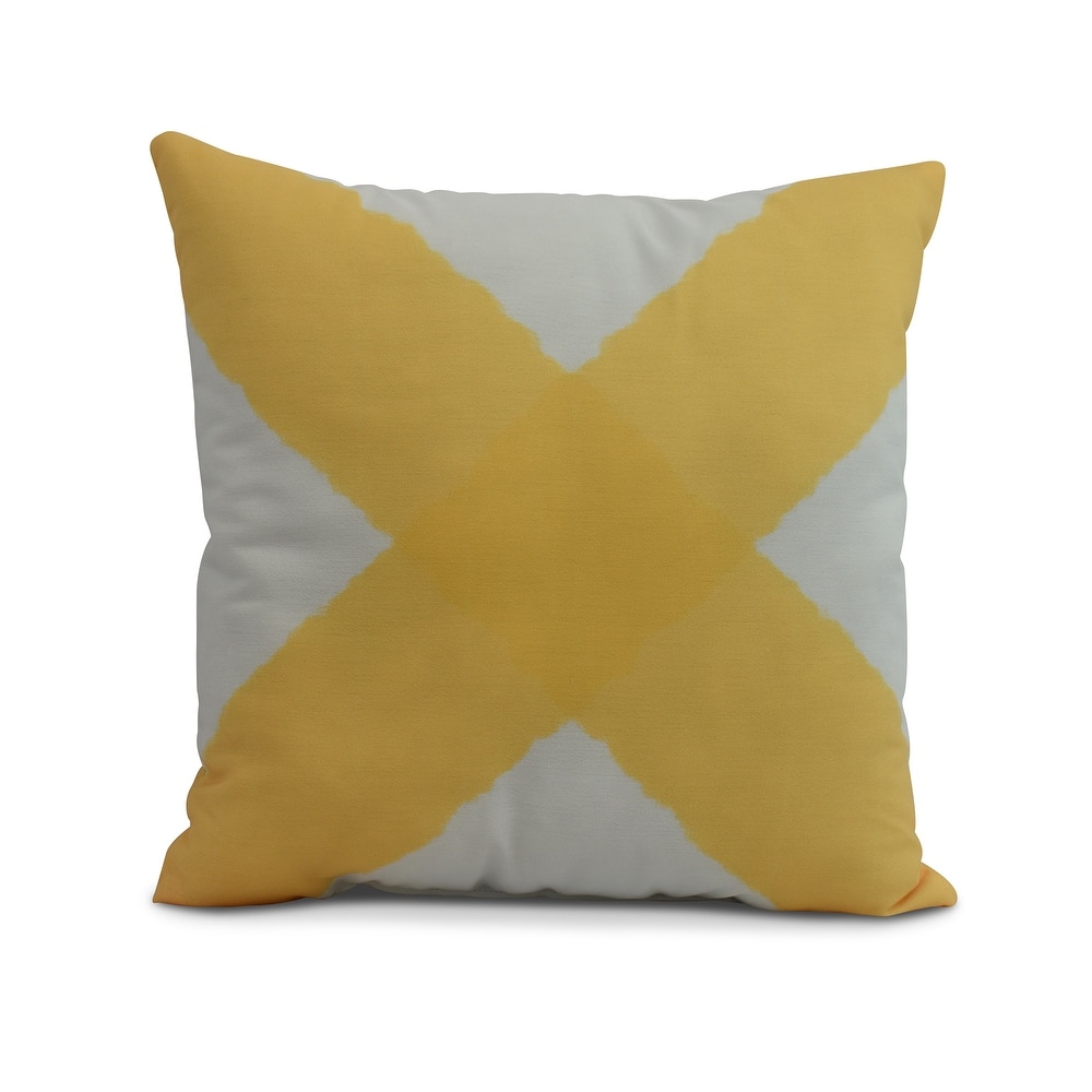 16 x 16 Inch X Marks the Spot Geometric Print Outdoor Pillow