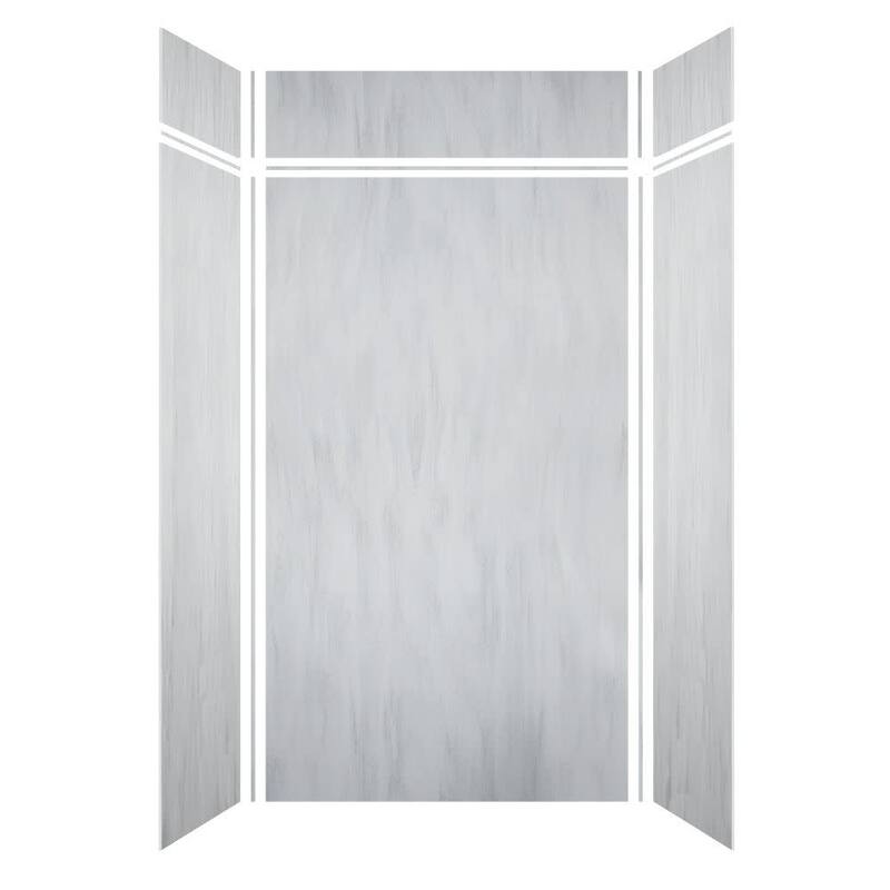 Transolid LWKX48368412 Lusso 96" H x 48" W x 36" D Three Wall Alcove