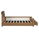 preview thumbnail 15 of 25, Bear Shaped Headboard Platform Bed Frame, Velvet Upholstered Daybed, Lift Up Storage Floor Bed with Breathable Mesh Fence