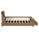preview thumbnail 9 of 13, Twin Brown Upholstered Bed Daybed Frame with Bear Shaped Headboard, Hydraulic System & Breathable Mesh Fence for Boys Girls