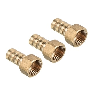 Hose Barb Fitting Straight 12mm Barbed G3/8 Female Thread, 3 Pack Brass ...