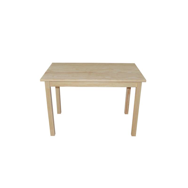 HomeRoots 48" Natural Solid Wood Dining Table - 48.00 in. x 30.00 in. x 27.00 in.