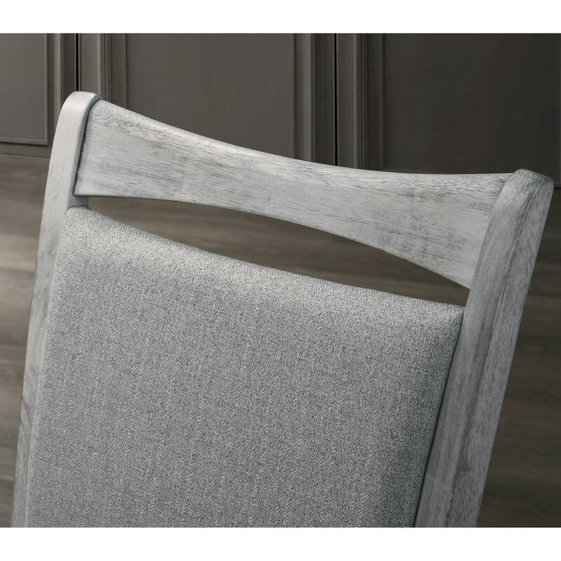 Bar Table Set with Round Dining Table, Pedestal Kitchen Table, Classic Upholstered Chairs for Dining Room