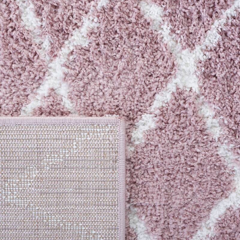 SAFAVIEH Berber Shag Ilmie Light Grey/Cream Rug