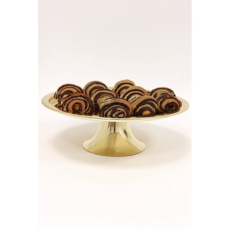 Cake Dome Gold with Clear Ball Knob - 11"