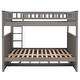 preview thumbnail 11 of 16, Multi-Functional Design Full Over Full Bunk Bed w/Twin Trundle - Sturdy Pine, Safe Design, Perfect for Kids' Rooms