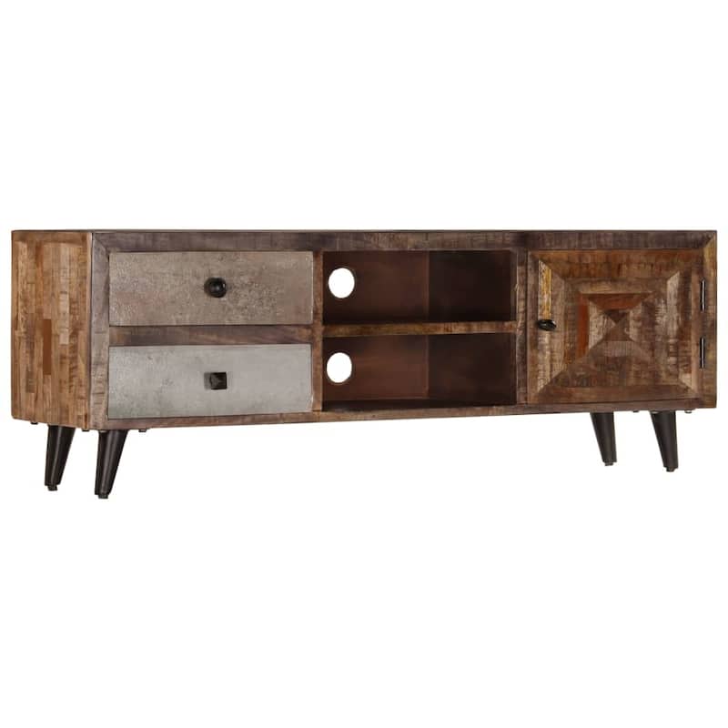 vidaXL TV Stand 46.5"x11.8"x15.7" Solid Wood Mango
