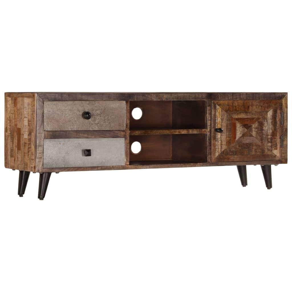 vidaXL TV Stand 46.5"x11.8"x15.7" Solid Wood Mango