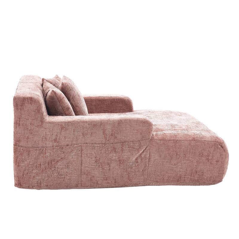 Lazy Sofa Chaise longue Armchair with three pillows and armrestsSleeping Sofa Bed Living RoomBedroomBedroomStudy Chair Bed