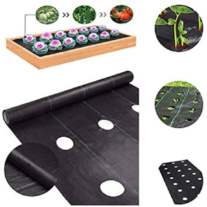 Agfabric Weed Barrier with Holes Landscape PP Woven Weed Block, 3.0oz